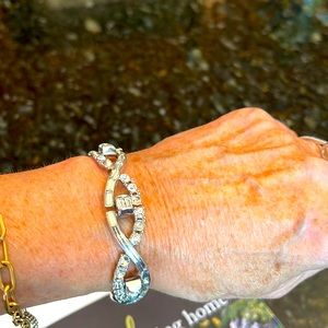 Crown Trifari Rhinestone Bracelet